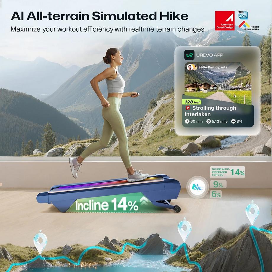 Urevo  CyberPad Laufband für Zuhause URTM038 