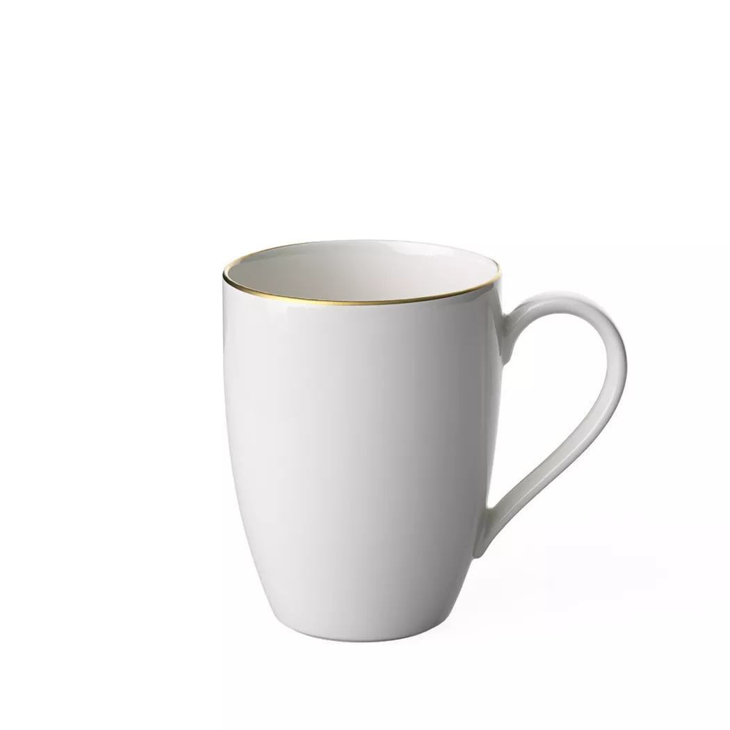 VILLEROY & BOCH SIGNATURE Henkelbecher Anmut Gold 0,35l weiss