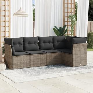 VidaXL set divano da giardino Polirattan  