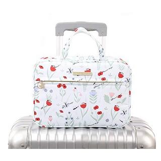 Only-bags.store  Trousse de toilette suspendue, grande trousse de toilette avec crochet, trousse de toilette (fleur blanche) 