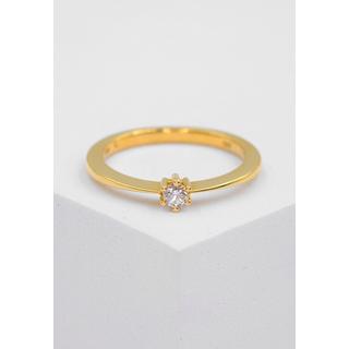 MUAU Schmuck  Bague solitaire diamant 0,10ct. or jaune 750 