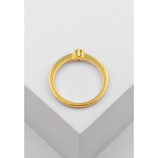 MUAU Schmuck  Solitaire Ring Diamant 0.10ct. Gelbgold 750 