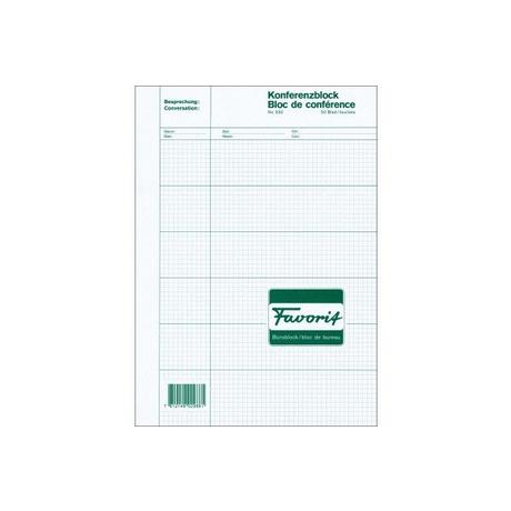 Favorit FAVORIT Konferenzblock A4 530 kariert 50 Blatt  