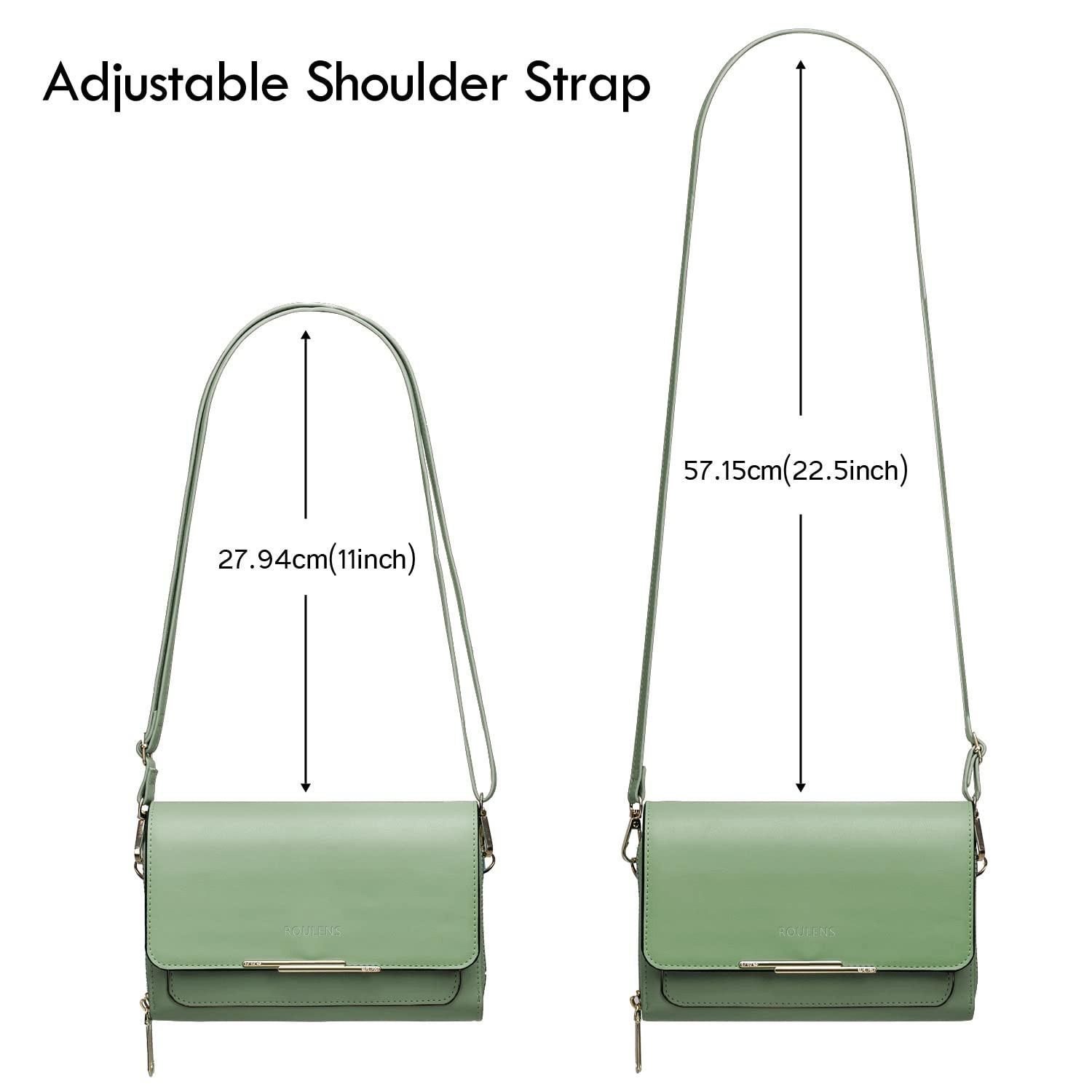 Only-bags.store PU Leder Crossbody Umhängetasche Passport Handytasche mit Kartenschlitz Verstellbarer Abnehmbarer Schulterriemen  