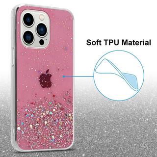 Cadorabo  Housse compatible avec Apple iPhone 14 PRO MAX - Coque de protection en silicone TPU flexible avec paillettes scintillantes 