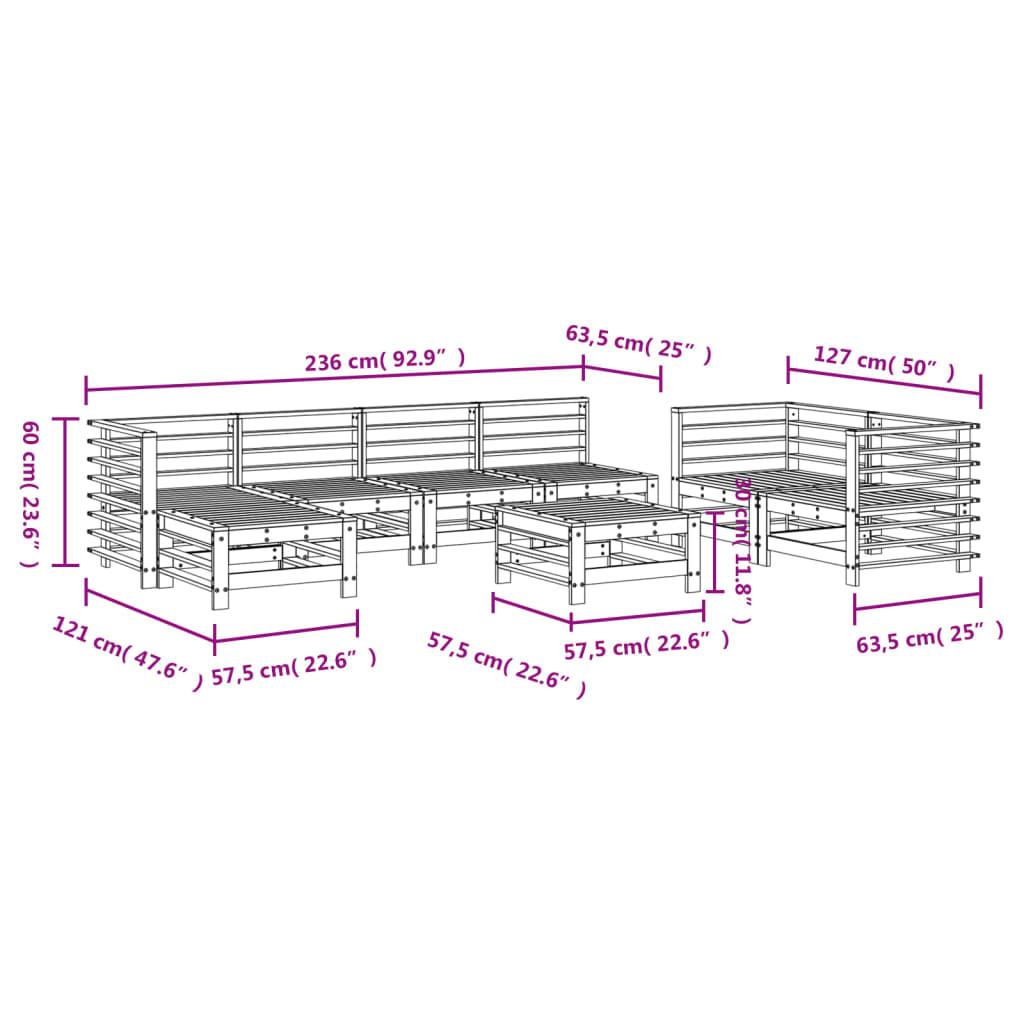 VidaXL set salotto da giardino Legno di douglas  