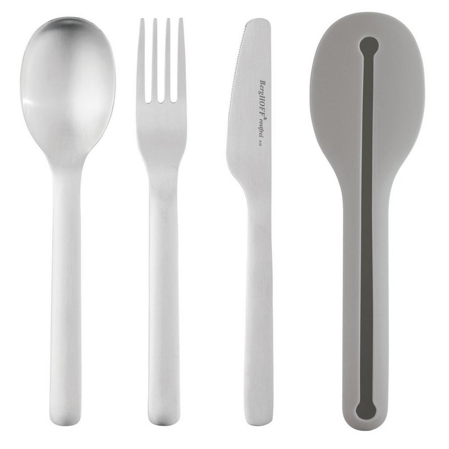 Berghoff  BergHOFF Leo 3950255 contenitore portapranzo Set per borsa portapranzo Polibutilene Tereftalato (PBT), Polipropilene (PP), Silicone, Acciaio inossidabile Grigio, Colore menta, Trasparente 