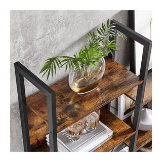 Calicosy Bücherregal mit Stahlrahmen im Industriestil, 5 Regale  