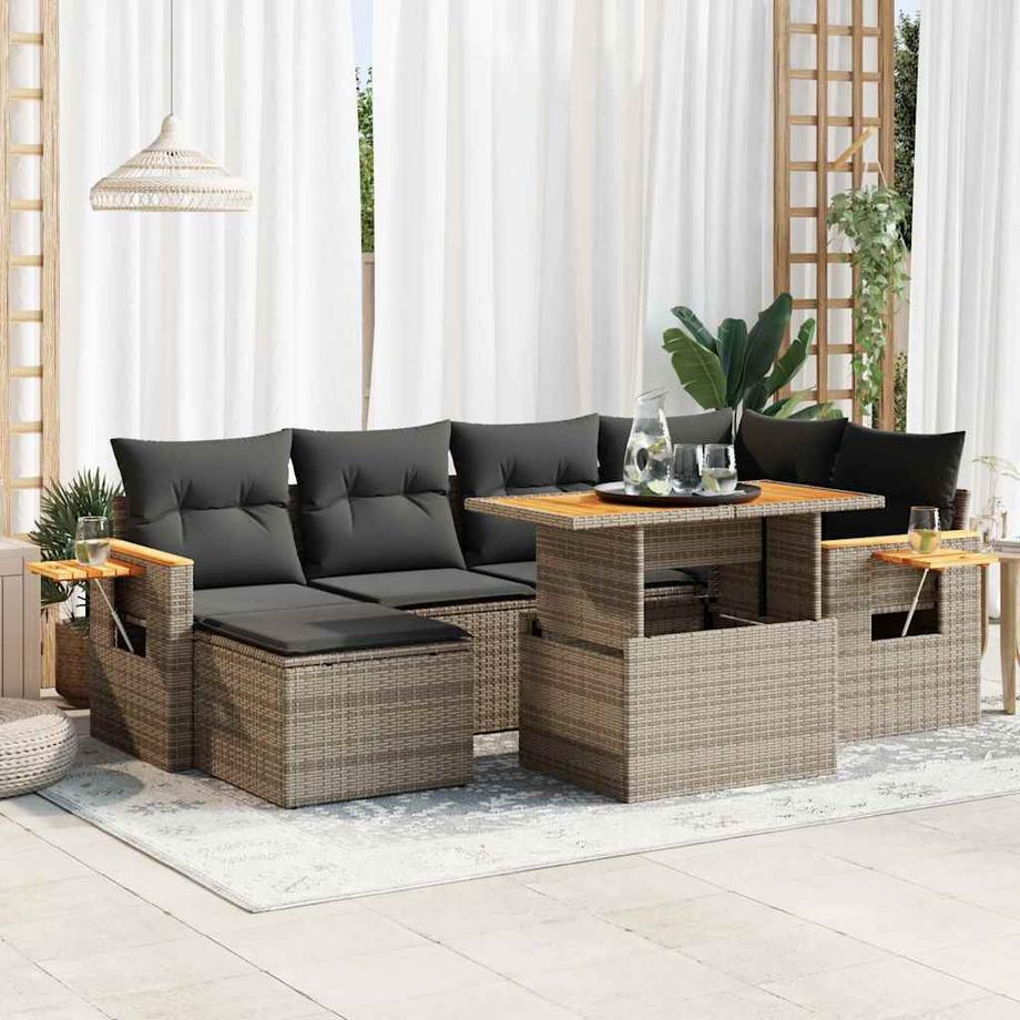VidaXL set divano da giardino Polirattan  