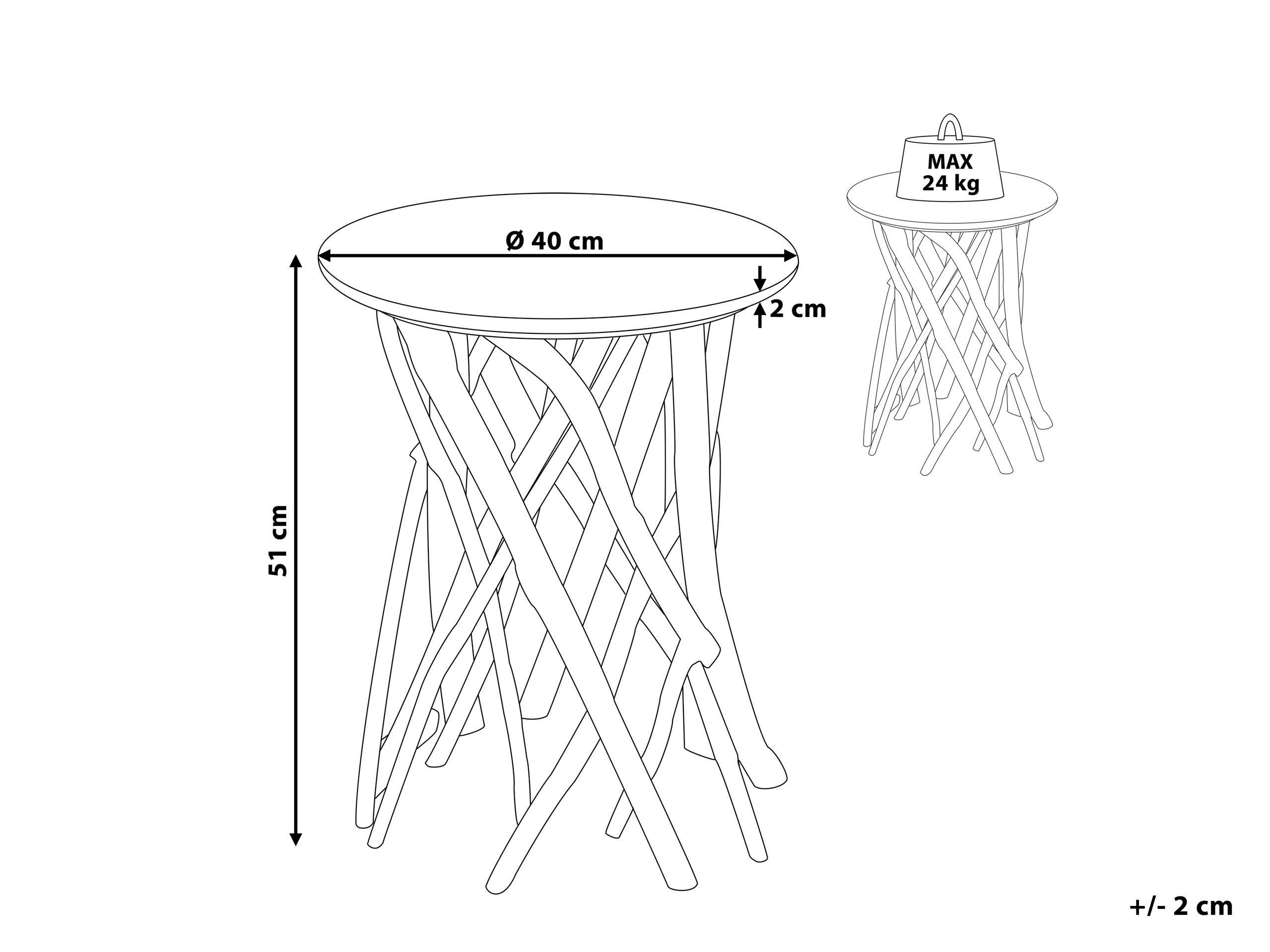 Beliani Table d'appoint en MDF Rétro HOUMA  