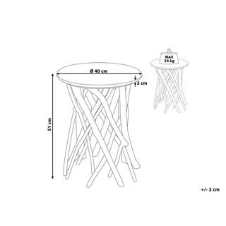 Beliani Table d'appoint en MDF Rétro HOUMA  