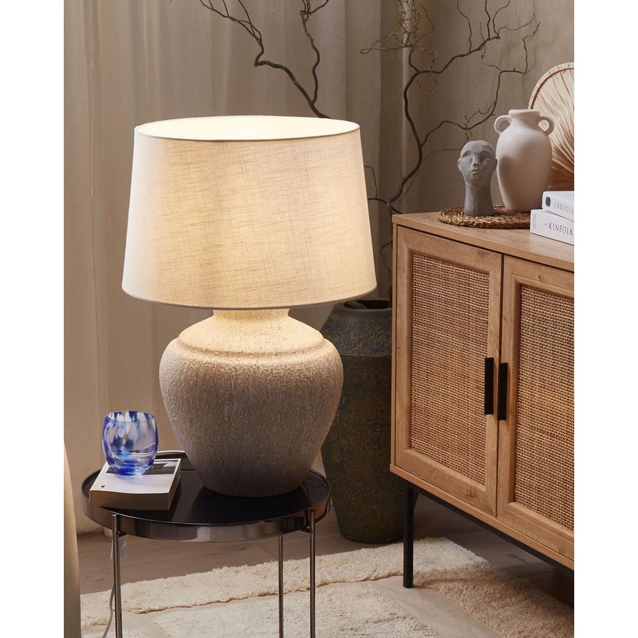 Beliani Lampe à poser en Céramique Minimaliste CAINE  