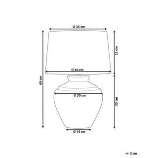 Beliani Lampe à poser en Céramique Traditionnel CAINE  