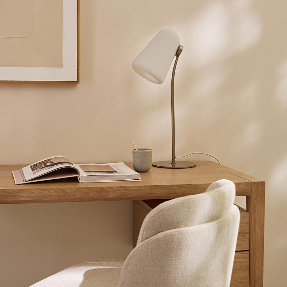 AM.PM Lampe opaline cannelée  