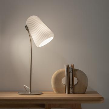 Lampe opaline cannelée