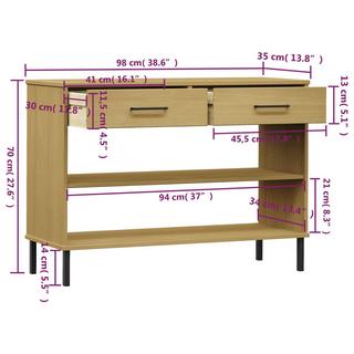 VidaXL mobile consolle Legno di pino  