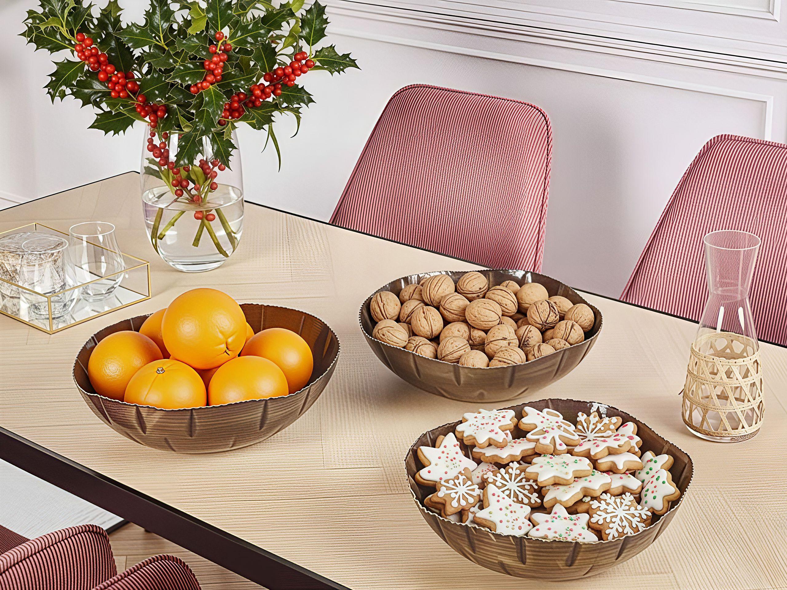 Beliani Set di 3 ciotole decorative en Ferro Moderno PINANG  