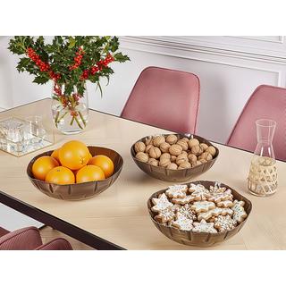 Beliani Set di 3 ciotole decorative en Ferro Moderno PINANG  