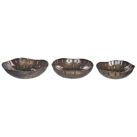 Beliani Set di 3 ciotole decorative en Ferro Moderno PINANG  