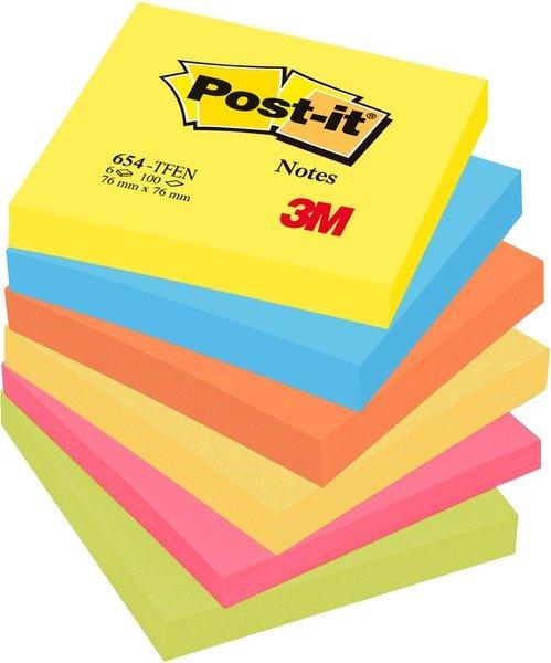 3M 3M Post-it Haftnotizen Rainbow-Packs654TFEN 76 x 76 mm 6  