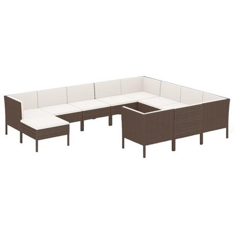 VidaXL Garten-sofagarnitur poly-rattan  