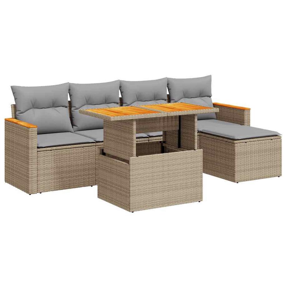 set divano da giardino Polirattan