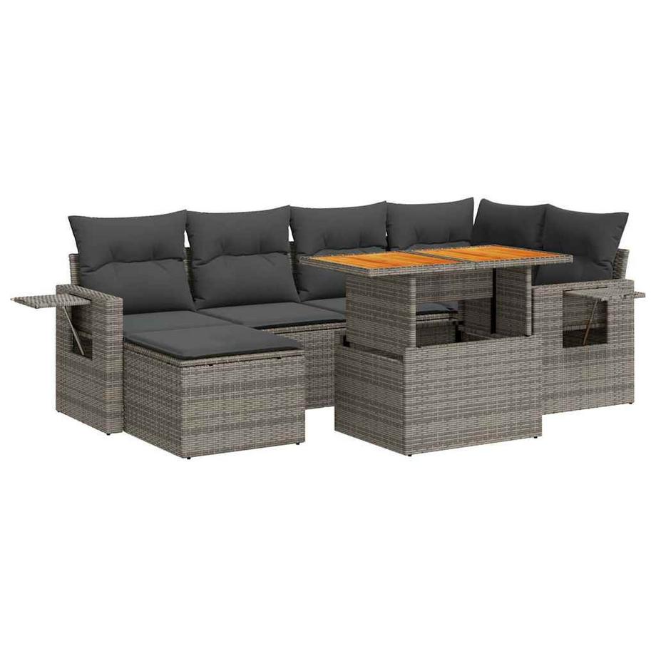 set di divani da giardino Polirattan