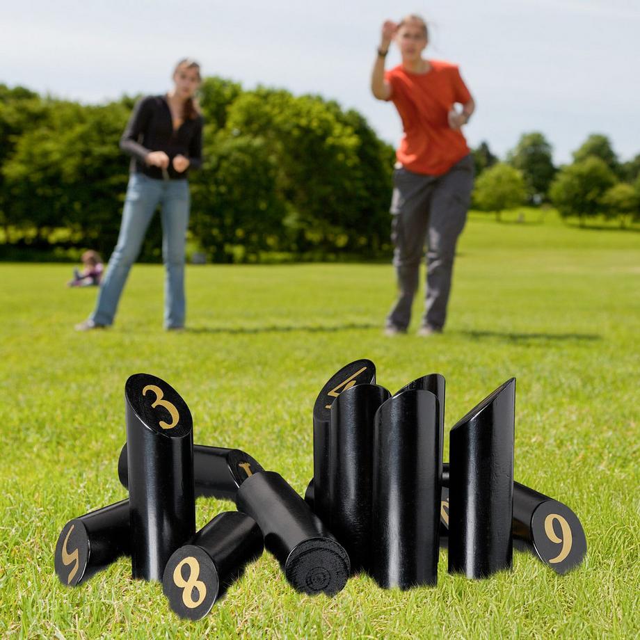 B2X  Schwarzes Kubb-Spiel mit Tasche 