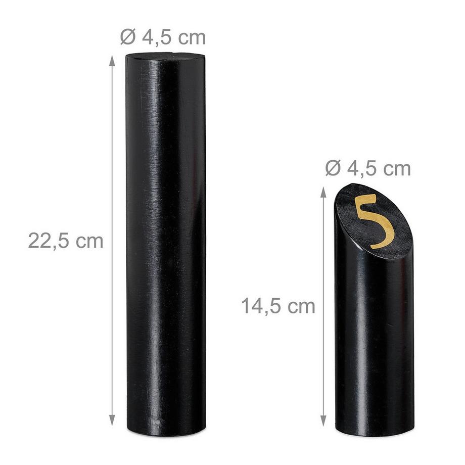 B2X  Schwarzes Kubb-Spiel mit Tasche 