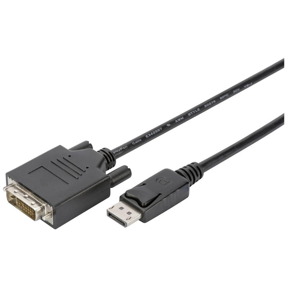 Digitus  DisplayPort-Adapterkabel, DP - DVI (24 + 1) St/St, 2.0m, 10er Set, Full HD, CE, sw 