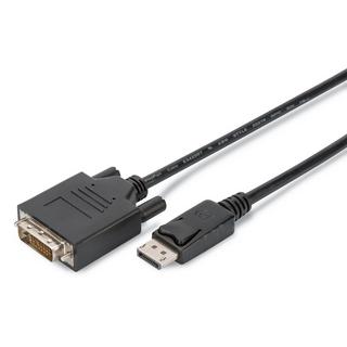 Digitus  DisplayPort-Adapterkabel, DP - DVI (24 + 1) St/St, 2.0m, 10er Set, Full HD, CE, sw 