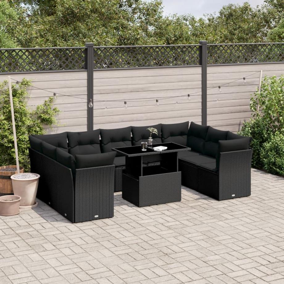 VidaXL set divano da giardino Polirattan  