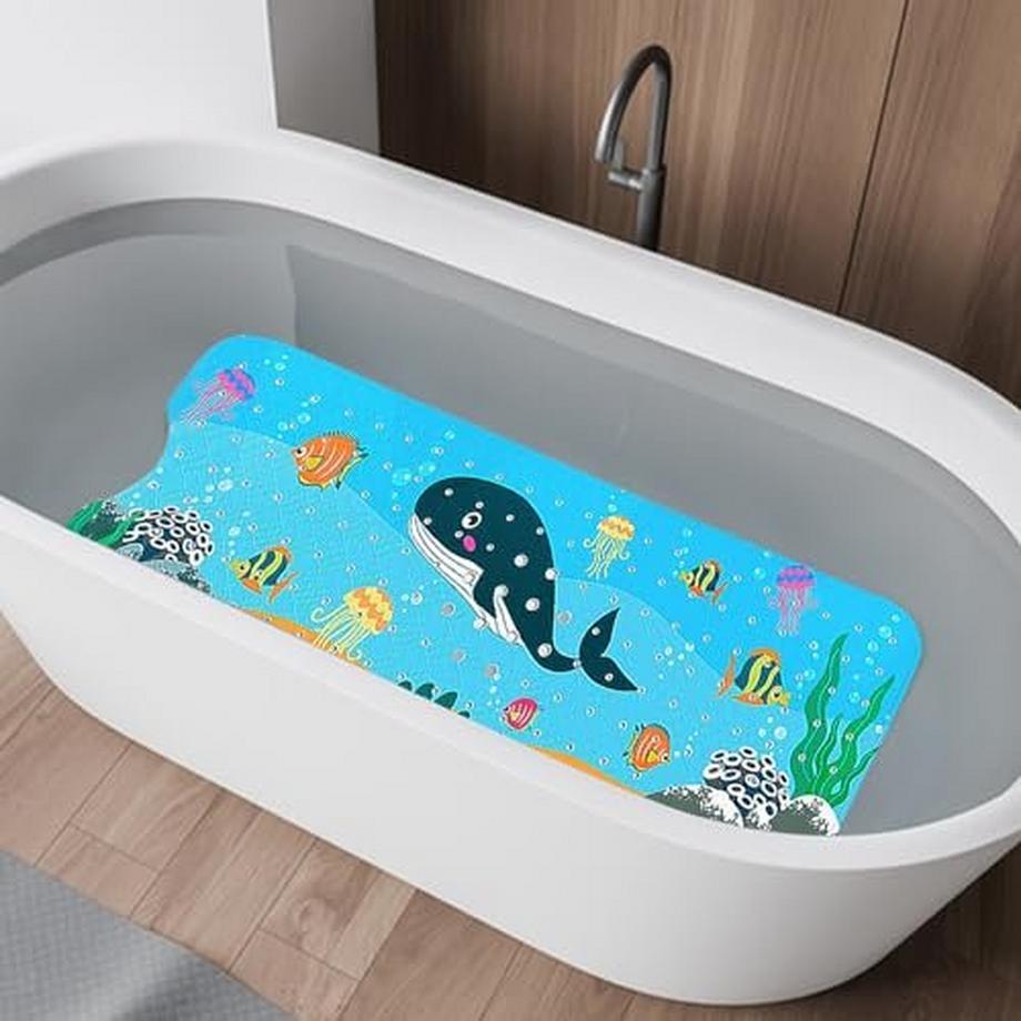 Activity-board Badematte für Wanne für Kinder Cartoon Anti Rutsch Baby Badewanne Matte Extra lange Anti Rutsch  