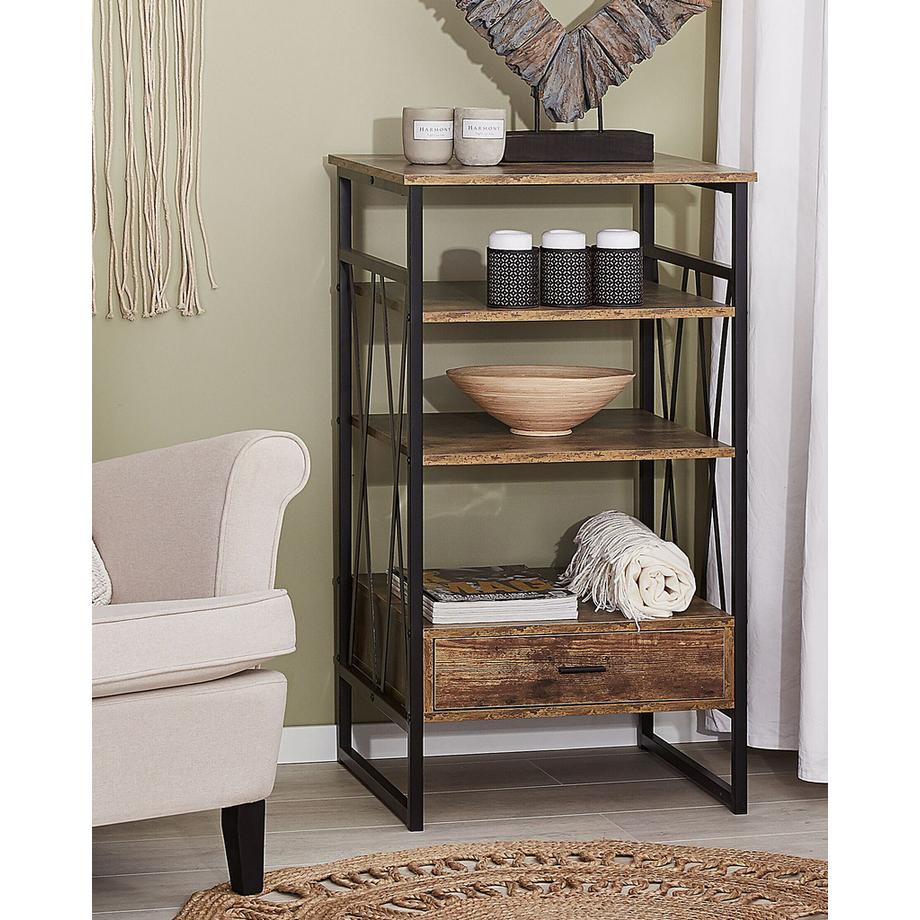 Beliani Mobile con 3 ripiani en Pannello di fibre (LDF) Industriale KEENE  