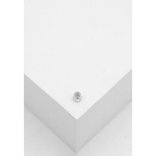 MUAU Schmuck  Solitär Anhänger Zargenfassung Weissgold 750 Diamant 0.10ct. 4.5x4.5mm 