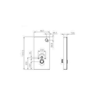 Vente-unique Dekoratives Trägergestell für Wand-WC - Weiß - SPINOSA  