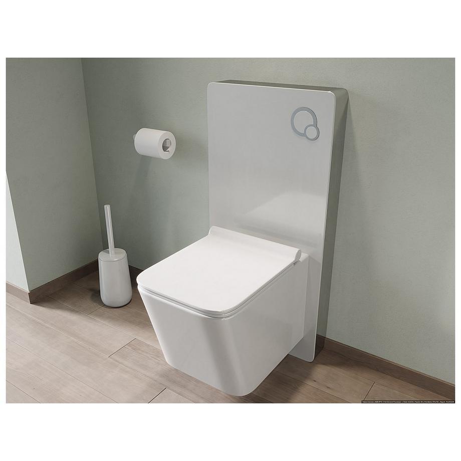 Vente-unique Dekoratives Trägergestell für Wand-WC - Weiß - SPINOSA  