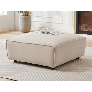 PASCAL MORABITO Pouf in Velluto a coste Beige - BORORE di Pascal Morabito  