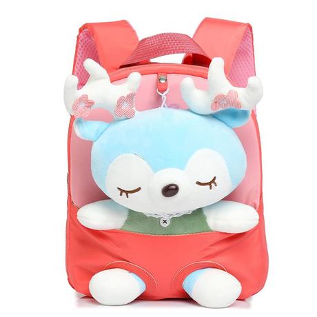 Only-bags.store  Sac à dos pour petits enfants, sac à dos de poupée en peluche détachable pour la maternelle 