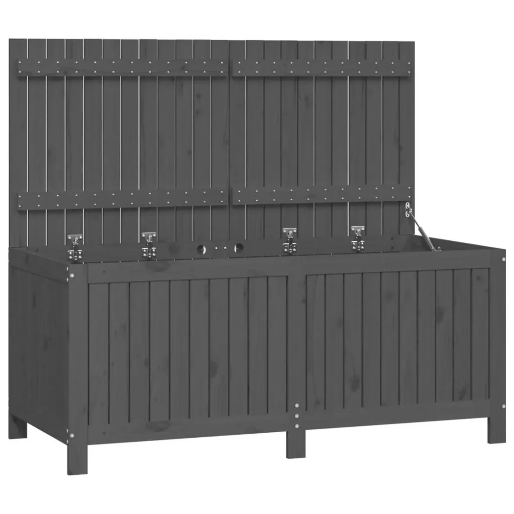 Bois massif Vidaxl gris salon de jardin