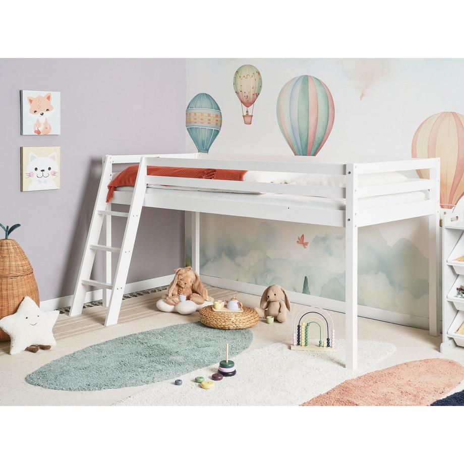 Beliani Lit à mit-hauteur en Bois de pin Moderne ASCOUX  