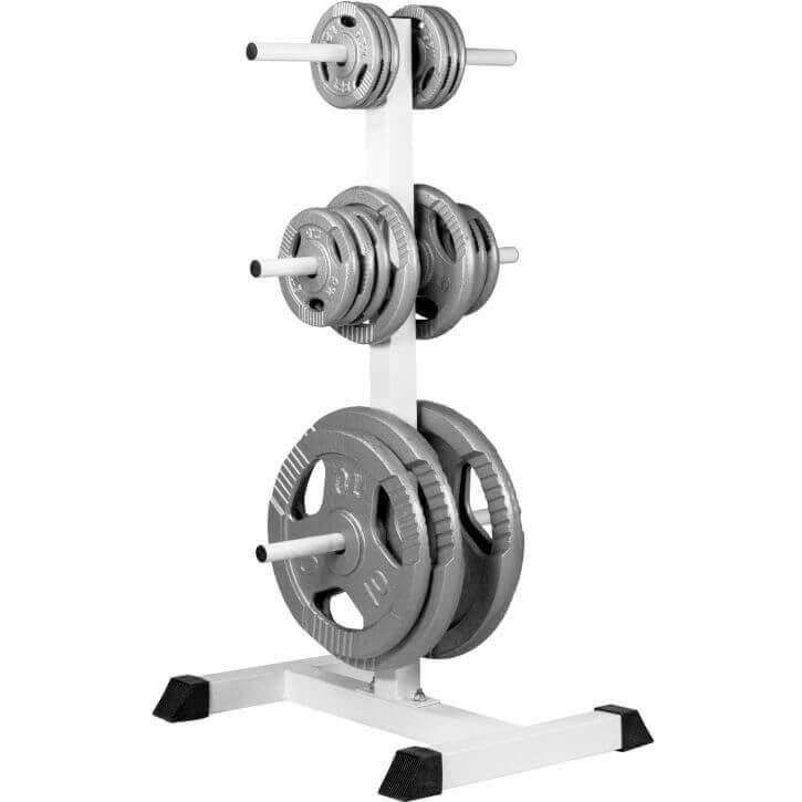 Gorilla Sports  RACK DE RANGEMENT POUR POIDS DISQUES 30/31 MM | MUSCULATION | COULEUR NOIR OU BL 