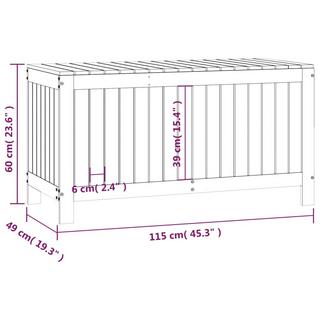 VidaXL Boîte de rangement de jardin bois  