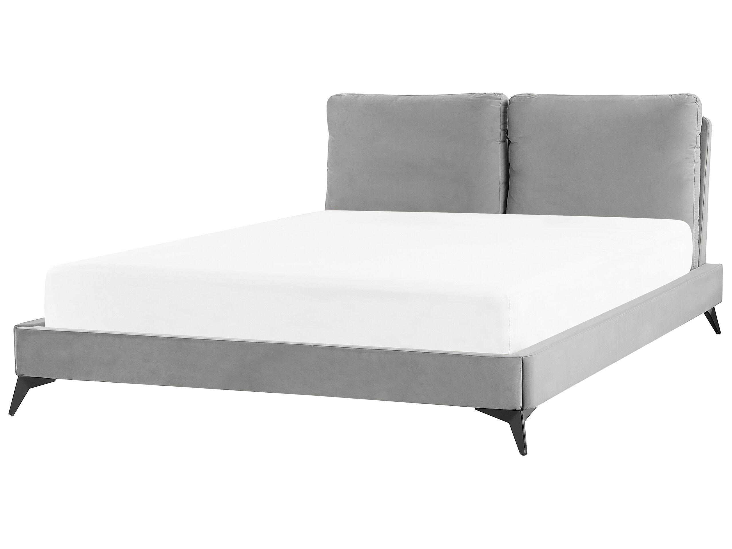 Beliani Bett mit Lattenrost aus Samtstoff Modern MELLE  