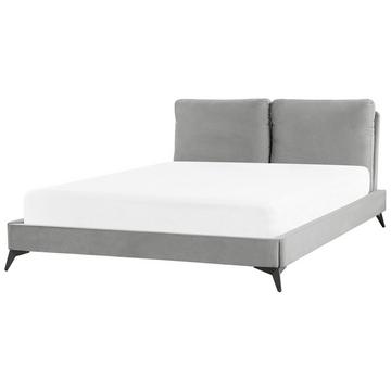 Bett mit Lattenrost aus Samtstoff Modern MELLE