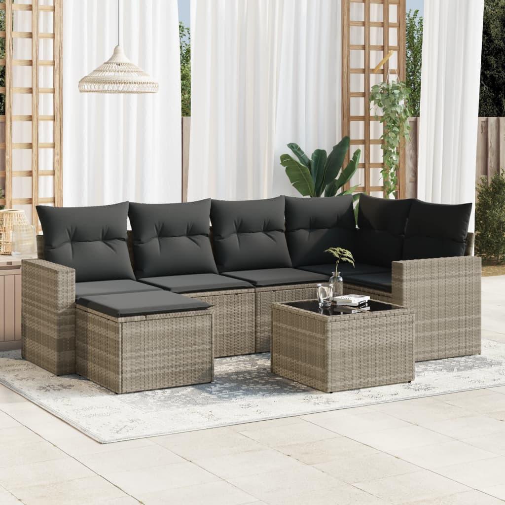 VidaXL set divano da giardino Polirattan  