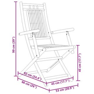 VidaXL Chaise de jardin bambou  