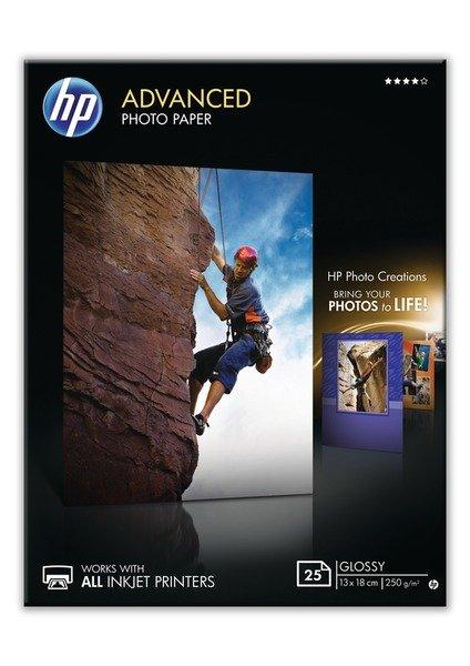Hewlett-Packard  HP Advanced Glossy Photo 13x18cm Q8696A InkJet 250g, randlos 25 Blatt 