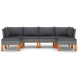 VidaXL Garten-sofa-set poly-rattan  