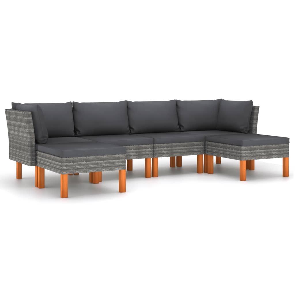 VidaXL Garten-sofa-set poly-rattan  